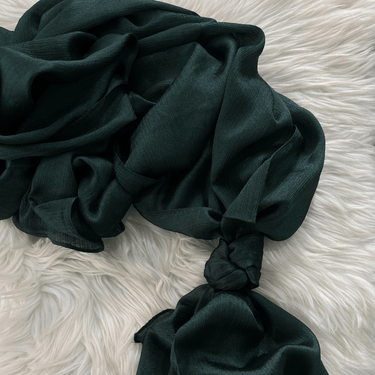 Crinkle Silk - Bottle Green