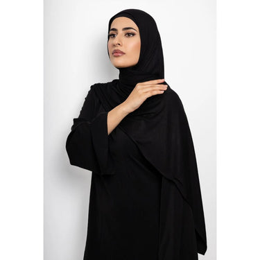 Premium Bamboo Jersey Hijab - Black