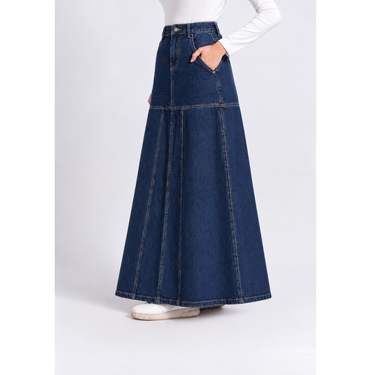 ACID BLUE FLARED DENIM SKIRT