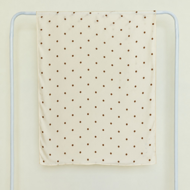 Polka Dot Chiffon Hijab Cream