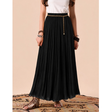 Black  Pleated Skirt