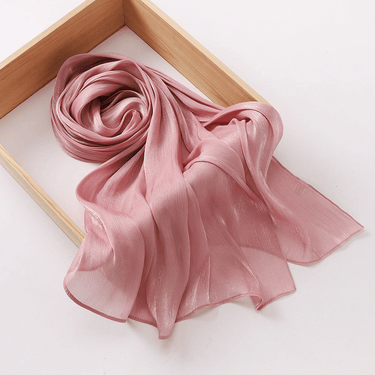 Organza Silk Hijab - Peach