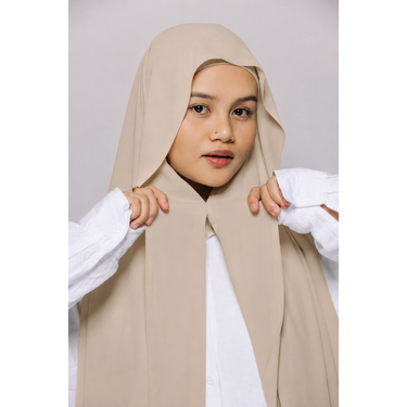 Instant Georgette Hijab with Inner Cap & Magnetic Closure - BEIDGE