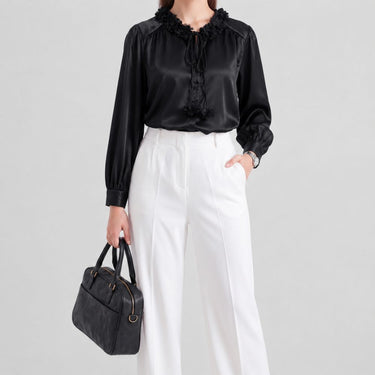 Midnight Blossom Satin Top