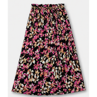BLACK ROSE PLEATED SKIRT