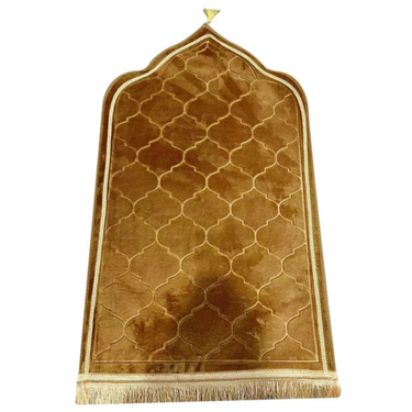 Plain Luxurious Carpet Style 3D Prayer Mat | Imported Janamaz