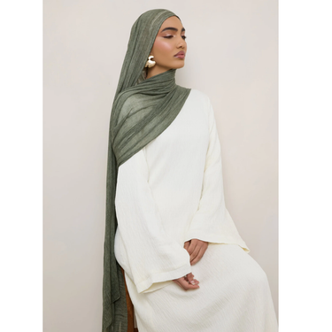Modal Crinkle Hijab - Mint