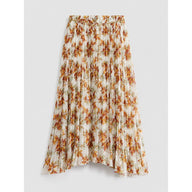 Golden Autumn Pleated Skirt