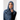 Crinkle Leopard Printed Hijab - Blue