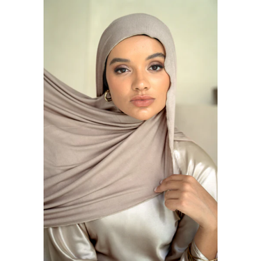Premium Bamboo Jersey Hijab - LIGHT BEIDGE