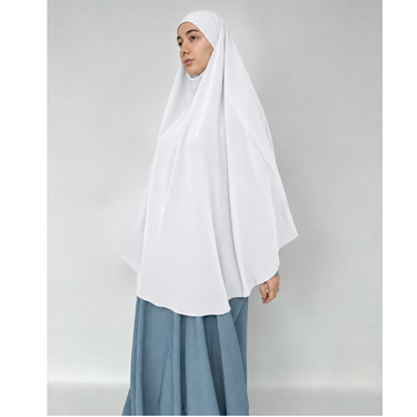 Rounded Namaz Scarf-White