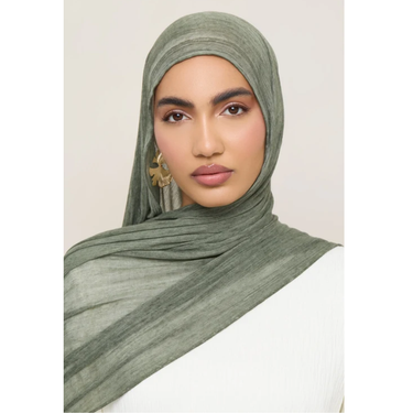 Modal Crinkle Hijab - Mint