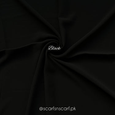 Plain Georgette- Black