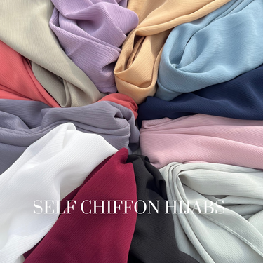 Self Chiffon Hijab - Caramel
