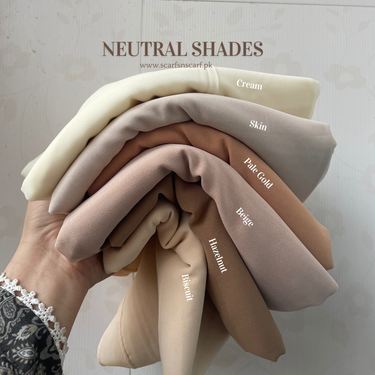 Georgette Pack Of 6- Natural Shades