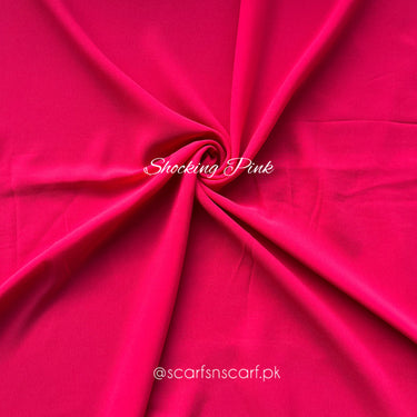 Plain Georgette - Shocking Pink